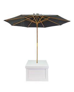 Classic White Box with 9' Black Umbrella