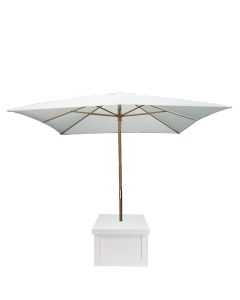 Classic White Box with 10' Natural Umbrella