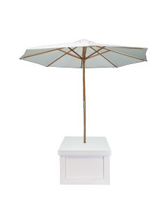 Classic White Box with 9' Natural Umbrella