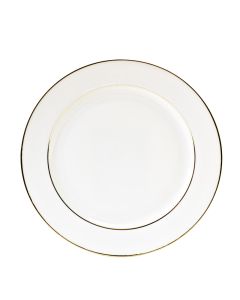 Cream Gold Rim Charger or Service Plate 12"