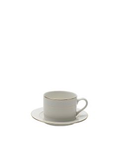 Cream Gold Rim Cup 8 oz
