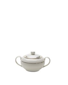 Cream Gold Rim Sugar Bowl with Lid 8 oz