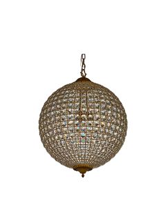 Chandelier, Crystal Sphere 24" 3 Light