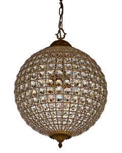 Chandelier, Crystal Sphere 18" 3 Light