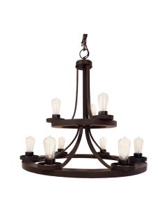 Chandelier, 9 Light Edison