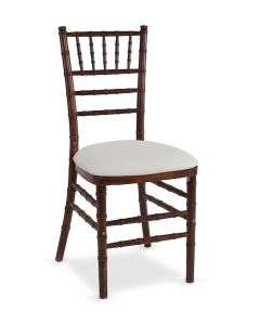 Fruitwood Chiavari Chair with White Stretch Knit