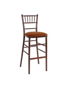 Fruitwood Chiavari Bar Stool with Copper Suede 