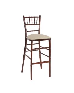 Fruitwood Chiavari Barstool Ivory Cushion Standard