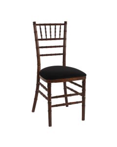 Fruitwood Chiavari Chair with Black Suede