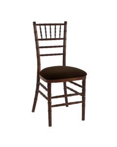 Fruitwood Chiavari Chair with Chocolate Suede 