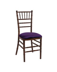 Fruitwood Chiavari Chair with Deep Purple Velvet