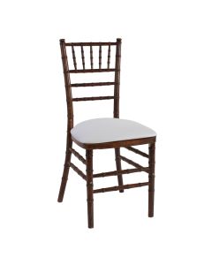 Black Chiavari Chair with White Stretch Knit