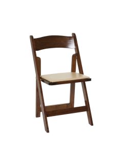Fruitwood Padded Folding Chair