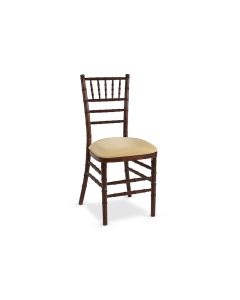Fruitwood Chiavari Chair with Toffee Stretch Knit