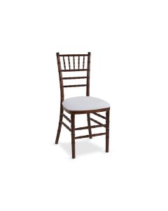 Fruitwood Chiavari Chair with White Suede