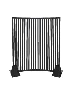 Black Curved Divider Wall 7'