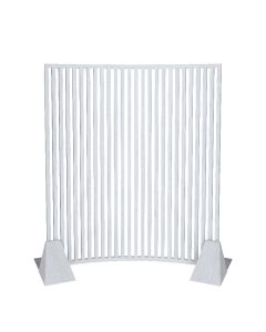 White Curved Divider Wall 7'