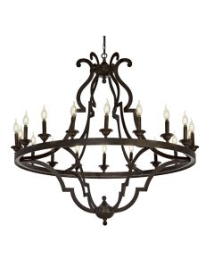 Chandelier, Gatsby Bronze 43" 18 Light