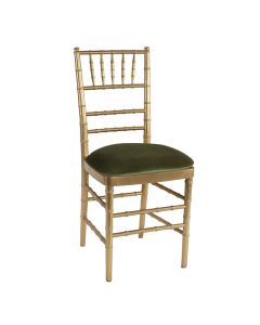Gold Chiavari Chair with Olive Velvet