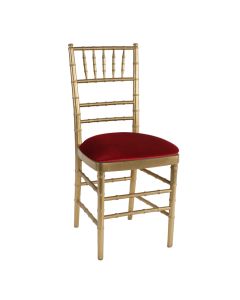 Gold Chiavari Chair with Red Velvet