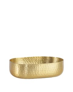 Basket Hammered Gold 9" x 6" x 2.25" High
