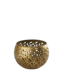 Gold Metal Candle Holder 3.75"