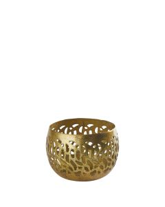 Gold Metal Candle Holder 3"