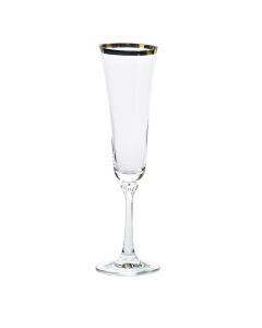 Gold Rim Flute 7 oz