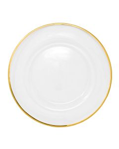Halo Gold Rim Charger or Service Plate 13"