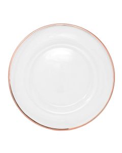 Halo Rose Gold Rim Charger or Service Plate 13"
