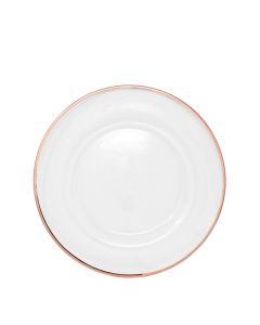 Halo Rose Gold Rim Dinner Plate 10.5"