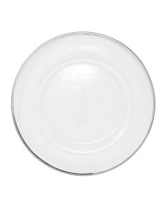 Halo Silver Rim Charger or Service Plate 13"