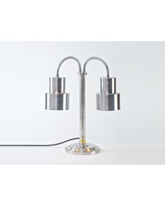 Heat Lamp Double Modern SS with Base