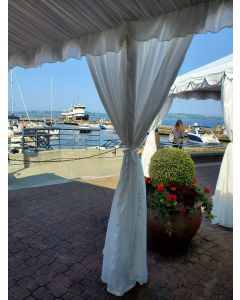 Leg Drape 8' White Fabric