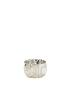 Lulu Silver Candle Holder 2.25" x 3.25"