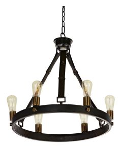 Chandelier, Marlow 24" 6 Light Single Tier