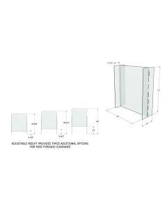 Tabletop Adjustable Safety Shield