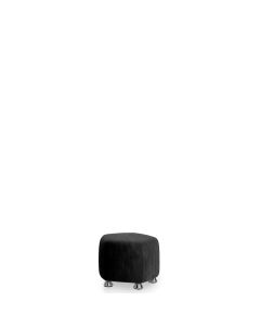 Monaco Black Velvet Small Pouf
