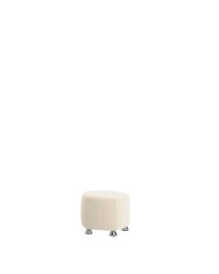 Monaco Ivory Velvet Small Pouf