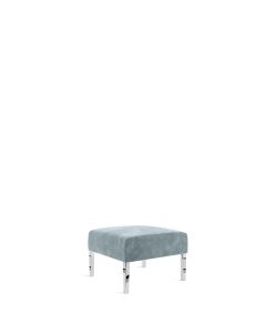 Monaco Rain Velvet Lounge Square Ottoman