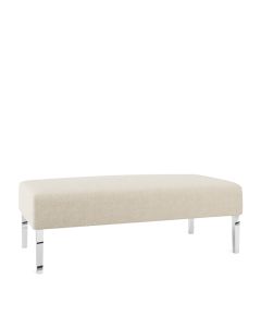 Monaco Snow Boucle Lounge Rectangle Ottoman