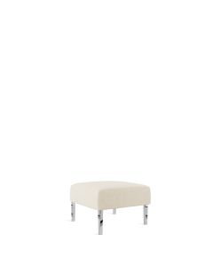 Monaco Snow Boucle Lounge Square Ottoman