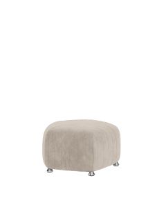 Monaco Truffle Velvet Large Pouf