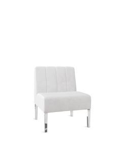 Monaco White Velvet Lounge Chair