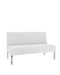 Monaco White Velvet Lounge Loveseat