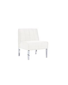 Monaco White Chair with Back 16" High Lounge