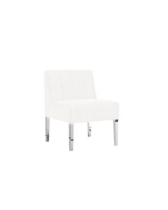 Monaco White Chair with Back 18" High Dining