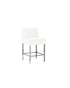 Monaco White Chair with Back 30" High Bar