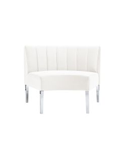 Monaco White Round with Back 18" High Dining