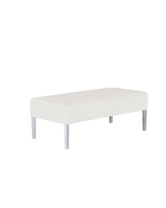 Monaco White Loveseat no Back 18" High Dining
